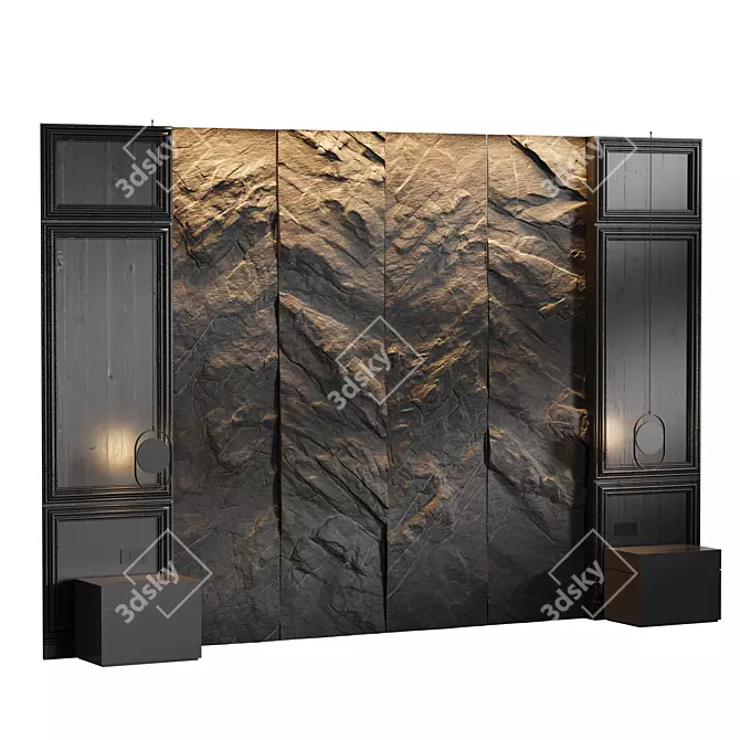  Stone Wall Panels | Customizable Texture 3D model image 1