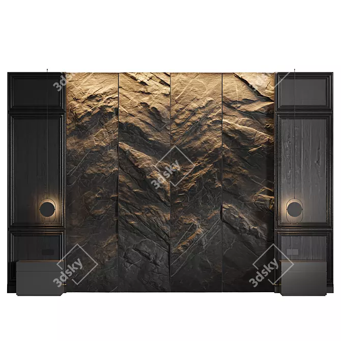  Stone Wall Panels | Customizable Texture 3D model image 2