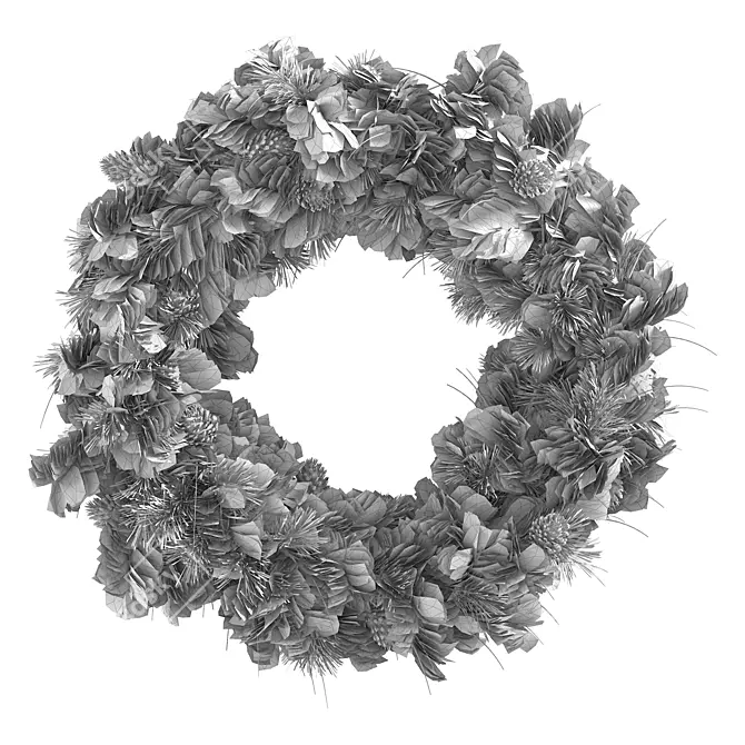 Holiday Wreath Set Ensemble 3D model image 3