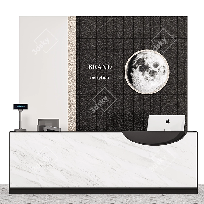 Reception Service Station IMac Display 3D model image 1