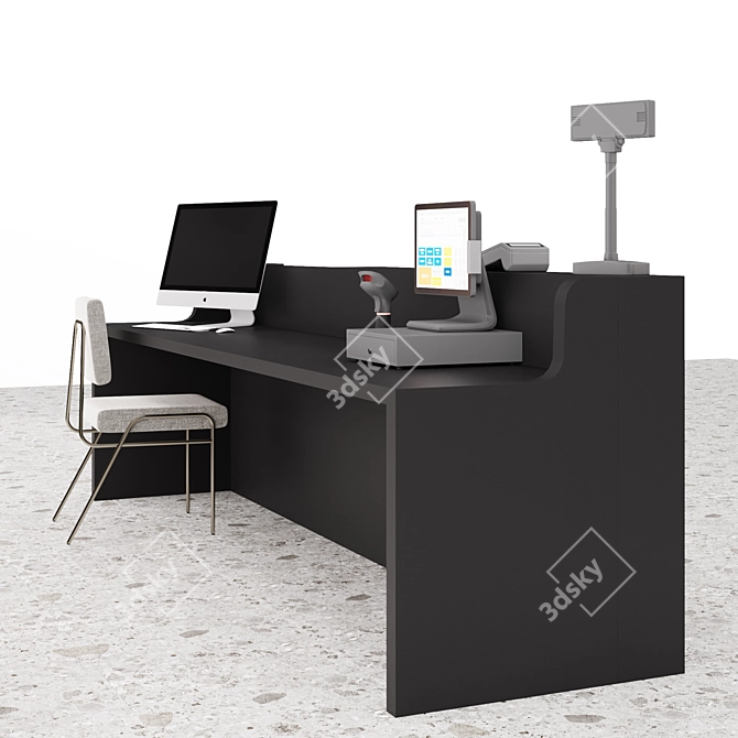 Reception Service Station IMac Display 3D model image 3