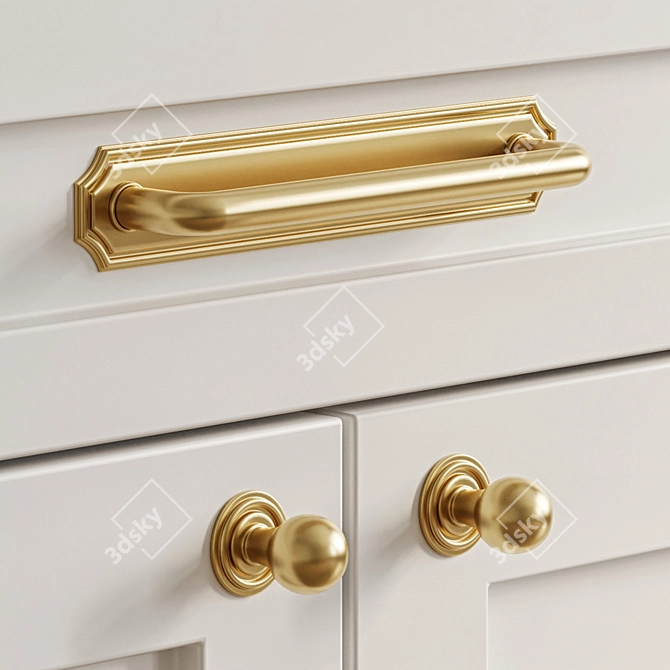 Grace Furniture Handles and Hook 3D model image 3