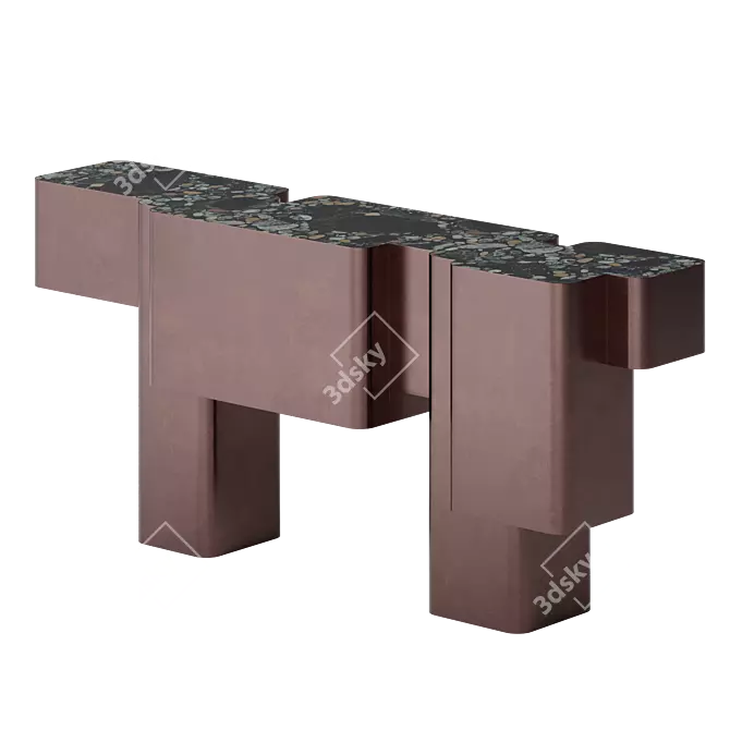 Luxury Xenolith Console Furniture Piece 3D model image 1