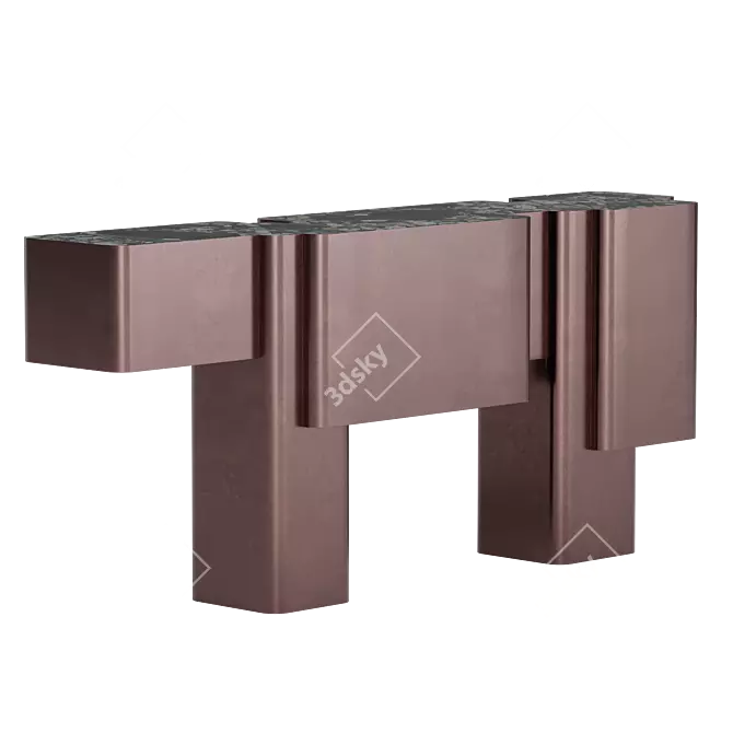 Luxury Xenolith Console Furniture Piece 3D model image 2