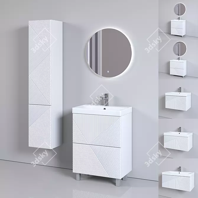 European Design Storage Cabinet 3D model image 1