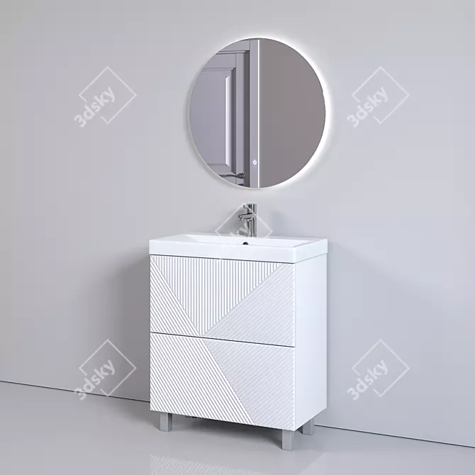 European Design Storage Cabinet 3D model image 4