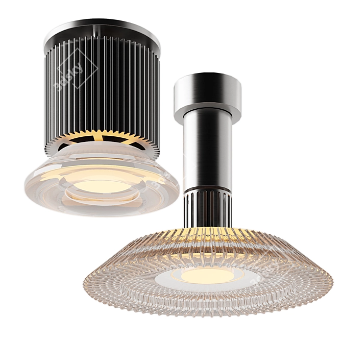 Elegant Viabizzuno N55 Ceiling Lamp 3D model image 2