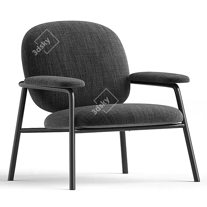  Stylish Philo Armchair by Saba 3D model image 2