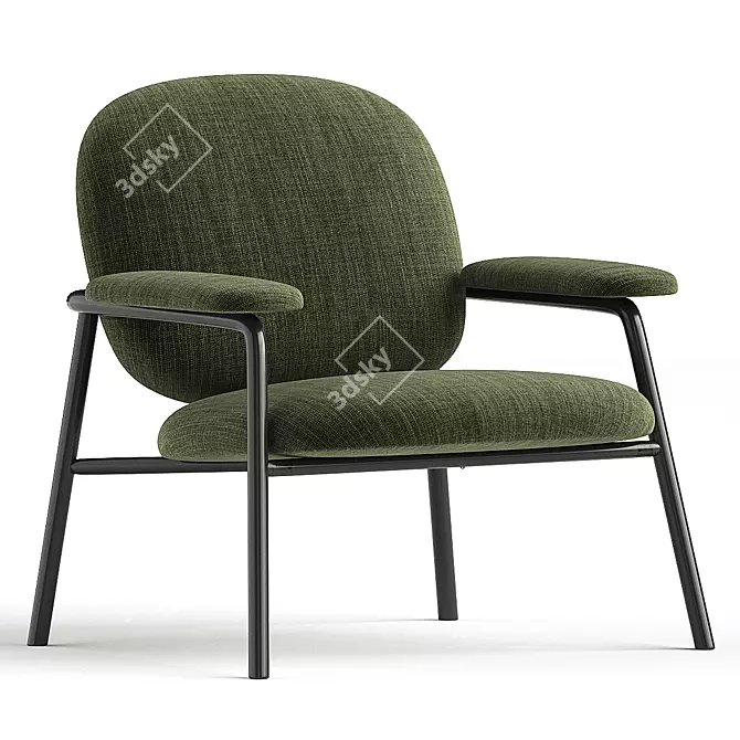  Stylish Philo Armchair by Saba 3D model image 3