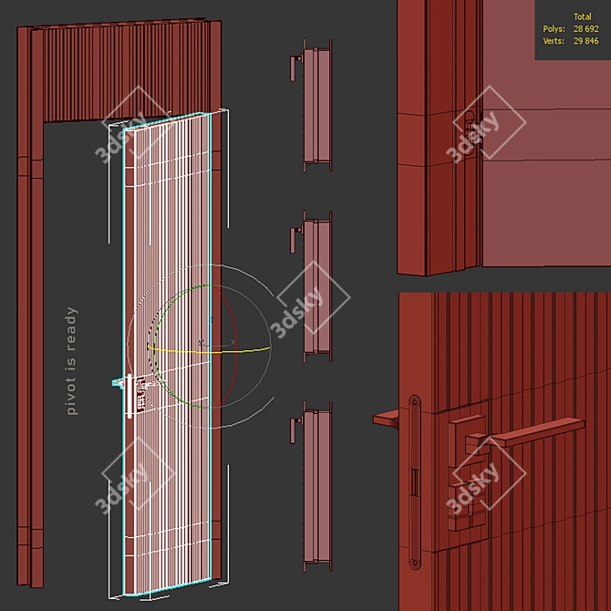 Venus Freesawn Doors by Academy 3D model image 7