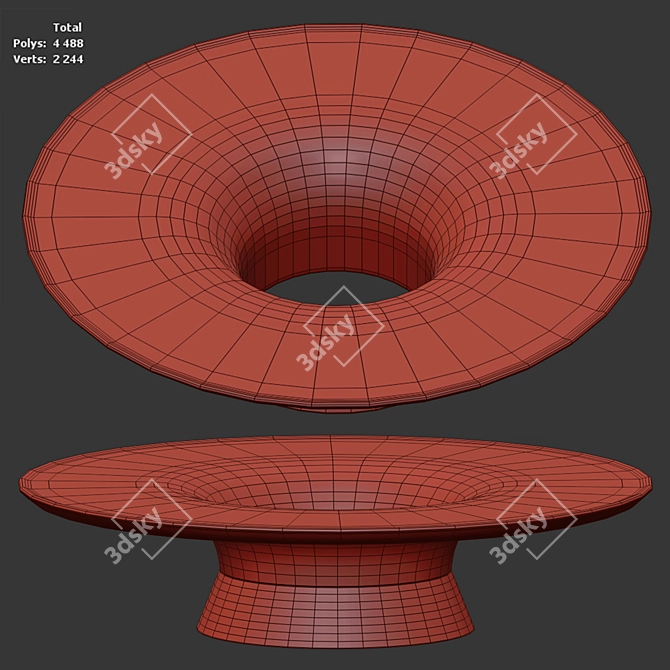 Elegant Twist I Coffee Table 3D model image 4