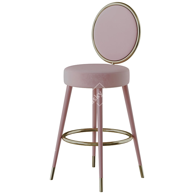 Elegant Bar Stool Model 3D model image 3