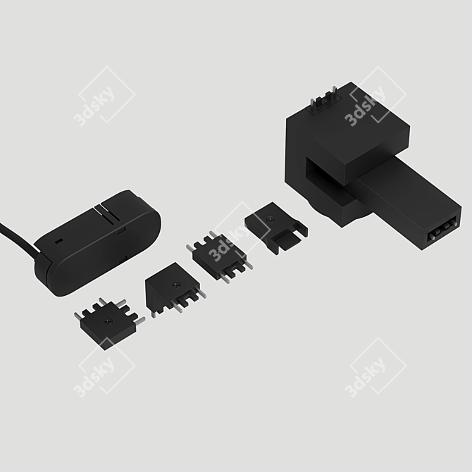 Magnetic Track LED Lighting System 3D model image 2