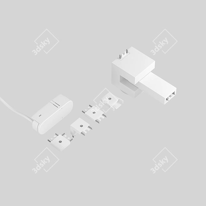 Magnetic Track LED Lighting System 3D model image 3