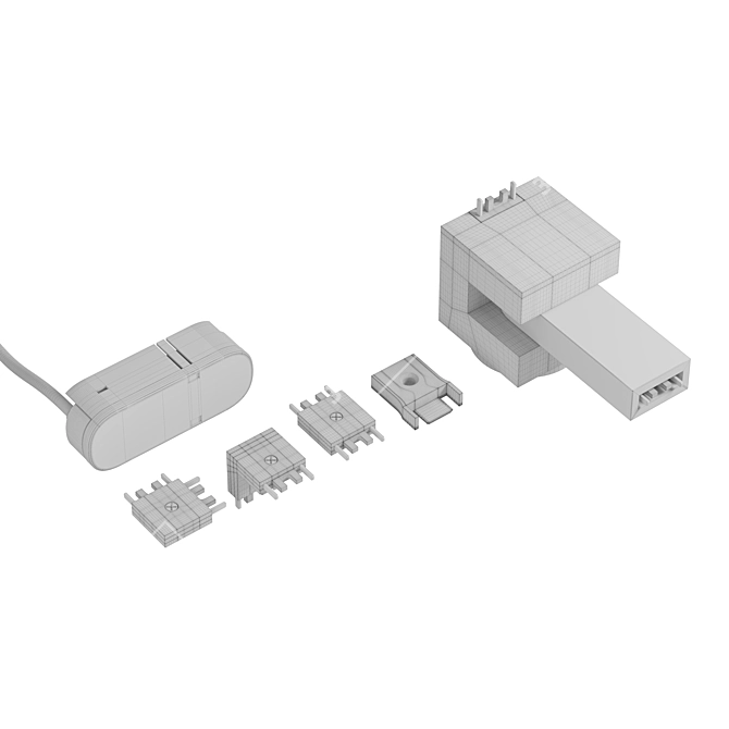 Magnetic Track LED Lighting System 3D model image 4