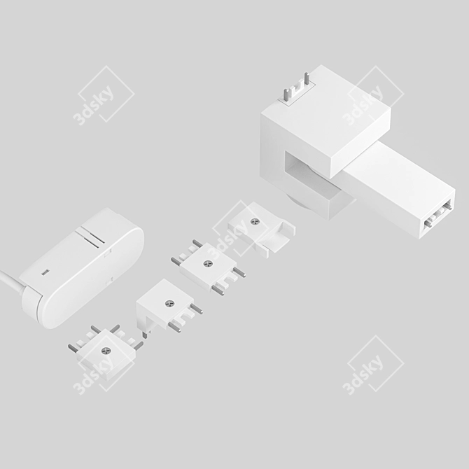 Magnetic Track LED Lighting System 3D model image 6