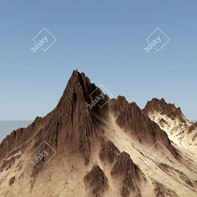 Snowy Mountain 3D Model Render 3D model image 4