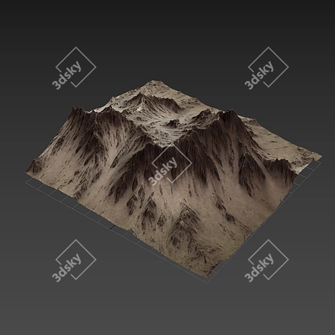 Snowy Mountain 3D Model Render 3D model image 5