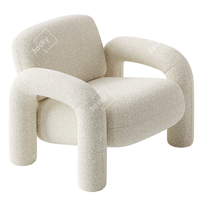 "Modern Armchair BUBO 3D model image 2