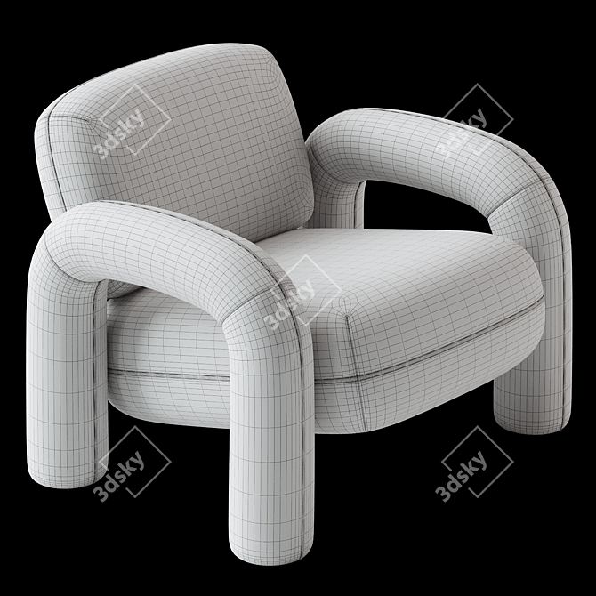 "Modern Armchair BUBO 3D model image 3
