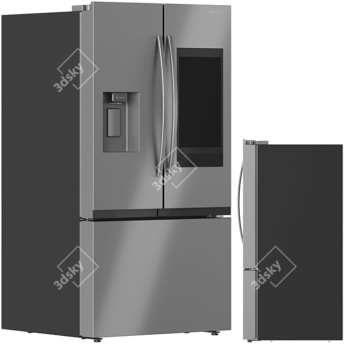 Samsung Mega Capacity Refrigerator Set 3D model image 2