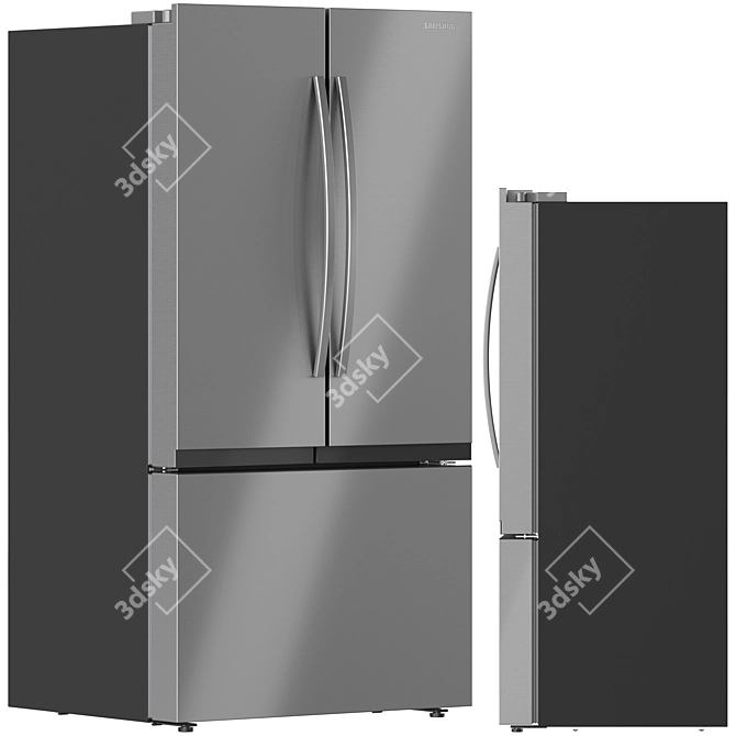 Samsung Mega Capacity Refrigerator Set 3D model image 5