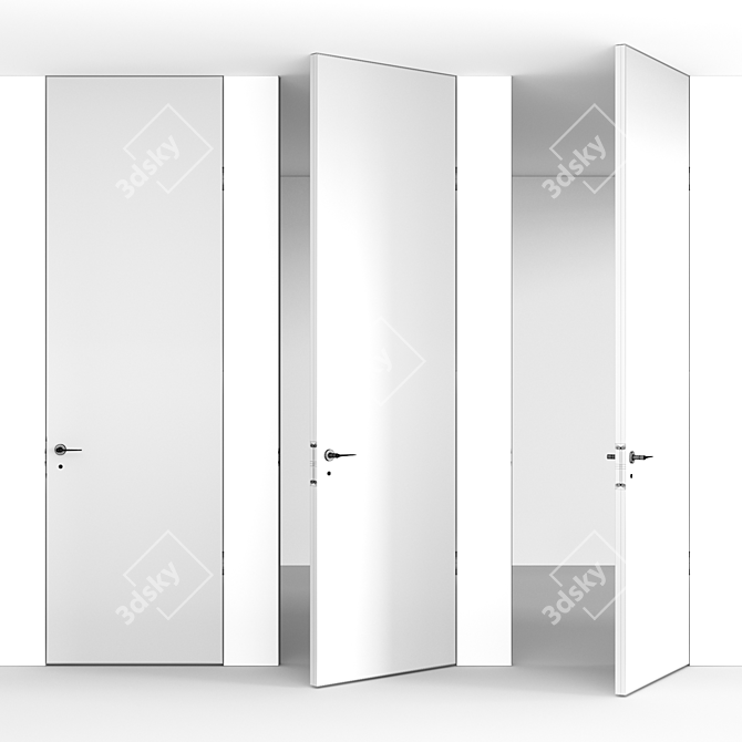 Title: Ceiling-height Hidden Doors 3D model image 6