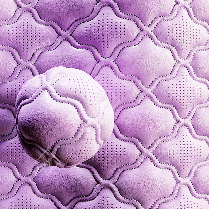 Stitched Embossed Leather Fabric Set 3D model image 3