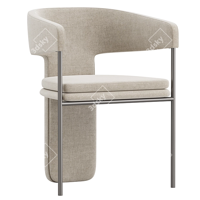Elegant Dining Chair Palazzo Collection 3D model image 2