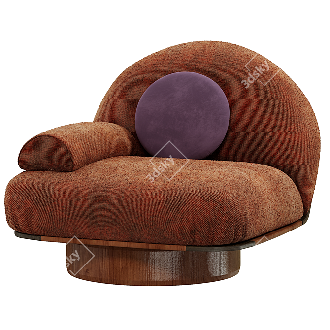 Contemporary Fratelli Boffi Armchair 3D model image 3