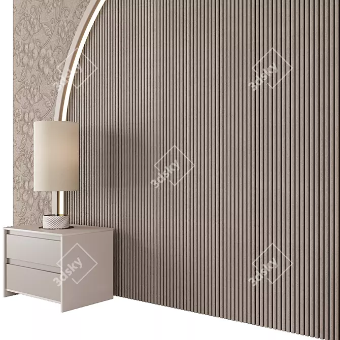 Headboard Wall Panel 3D model image 3