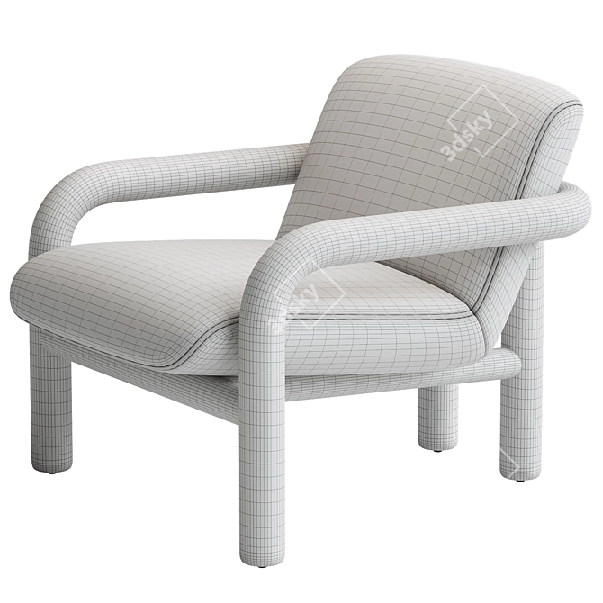 Modern Benson Chair 3D Model 3D model image 4