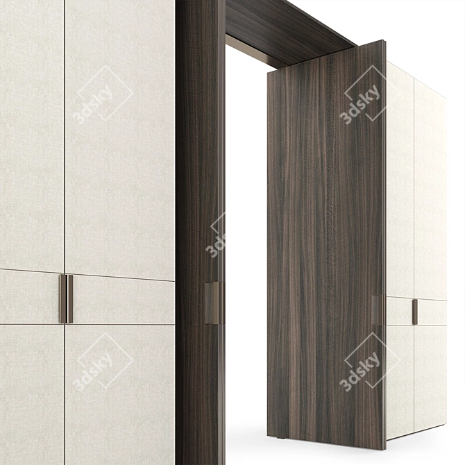 Modern Pivot Door & Wardrobe 3D model image 5