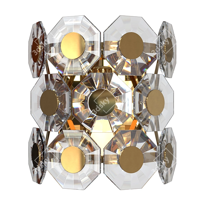 Tokata Crystal Wall Sconce, Modern 3D model image 2