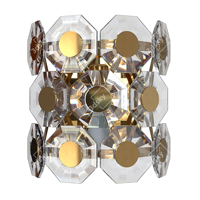 Tokata Crystal Wall Sconce, Modern 3D model image 6