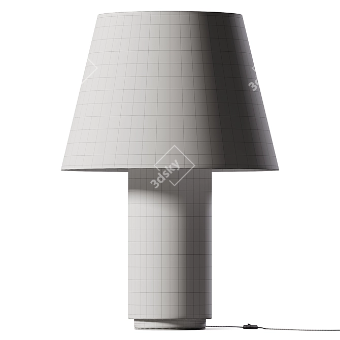 Colin King Travertine Accent Lamp 3D model image 2