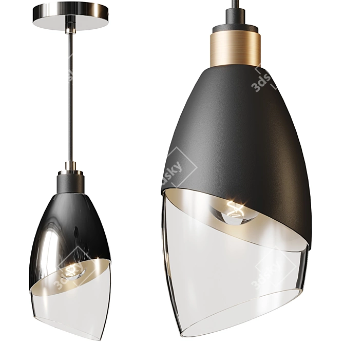 Abstract Art Inspired Modern Lighting 3D model image 1