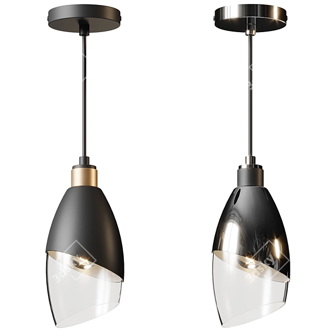 Abstract Art Inspired Modern Lighting 3D model image 2