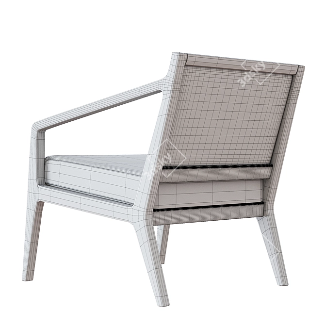 Modern Oslo Lounge Chair Design 3D model image 5