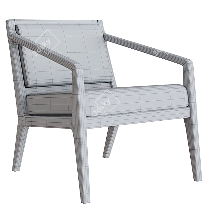 Modern Oslo Lounge Chair Design 3D model image 12