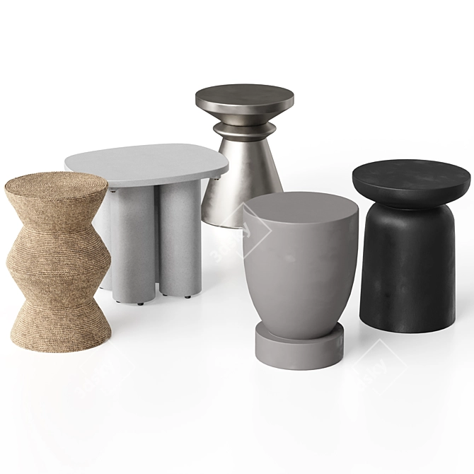 Versatile Interchangeable Furniture Collection 3D model image 3