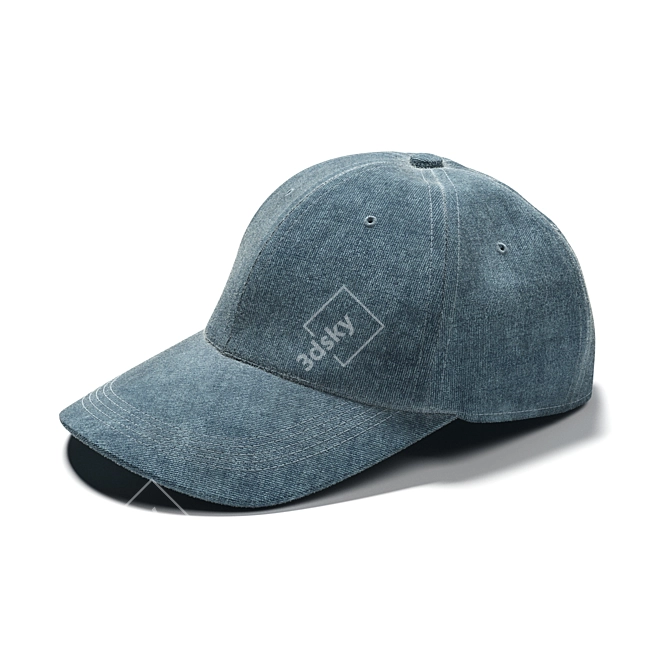 Classic Plain Baseball Cap 3D model image 5