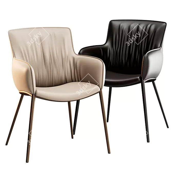 Elegant Rhonda Dining Chair by Cattelan Italia 3D model image 1