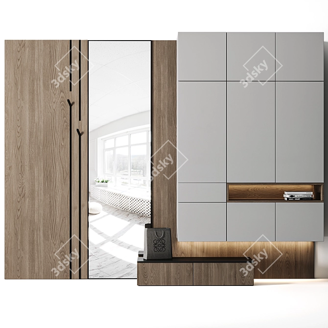 Modern Entryway Composition 3D model image 2