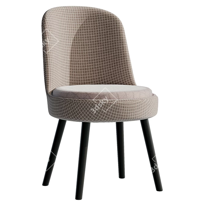 Modern Upholstered Rhys Side Chair 3D model image 1