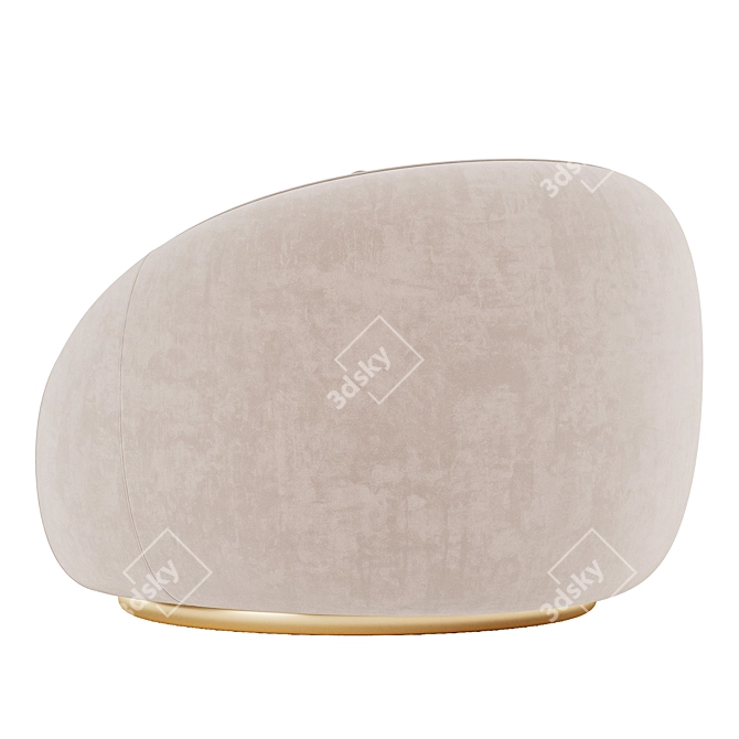Sculptural Abbracci Armchair, Modern Design 3D model image 4