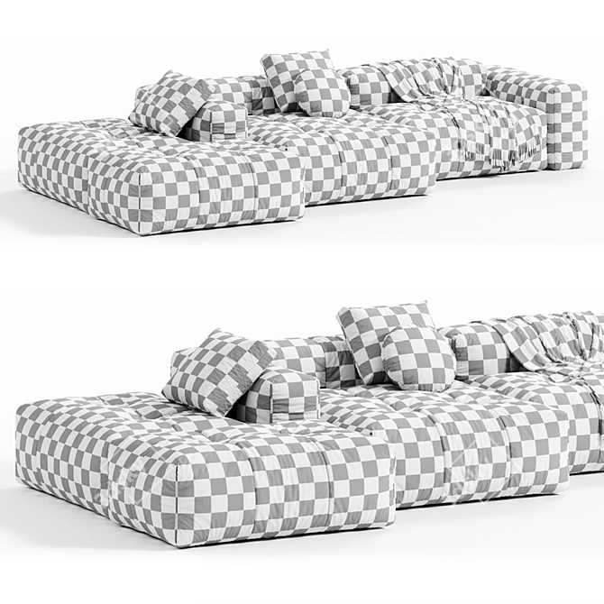 Modern Pixel Sofa Saba Italia 3D model image 4