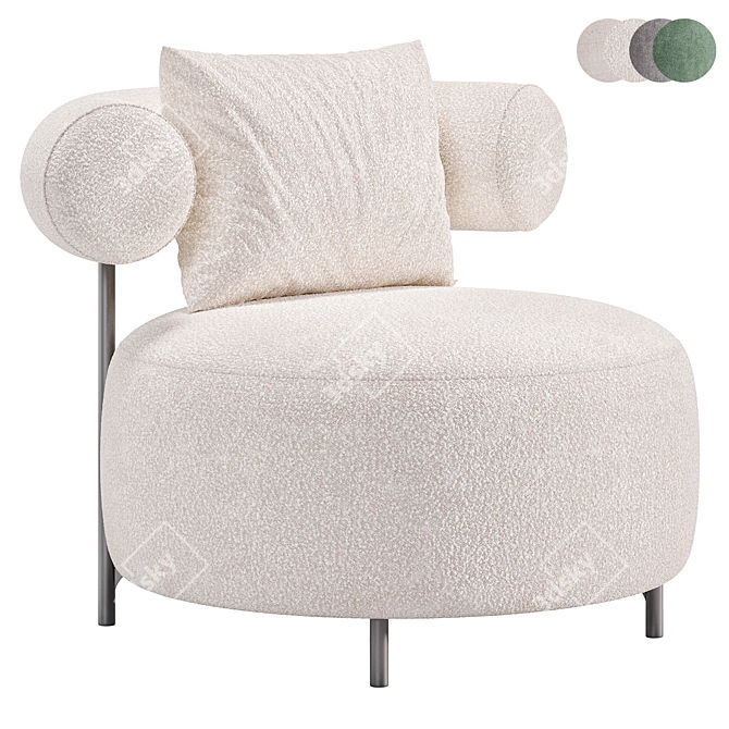 Contemporary Bon Bon Armchair Collection 3D model image 3