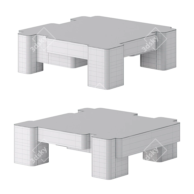 Luxury Modern Xenolith Coffee Table 3D model image 2