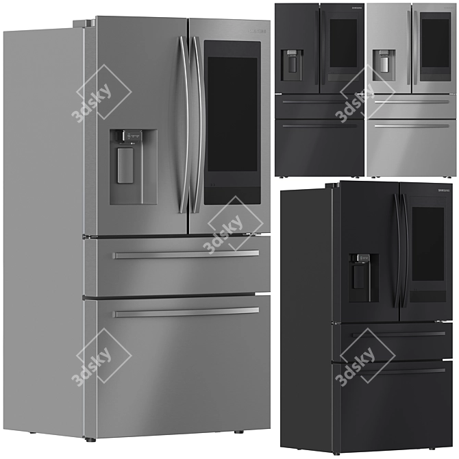 Samsung Smart Refrigerator Collection 3D model image 2